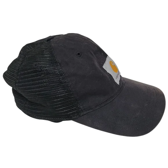 Carhartt Men's Black Meshback Cap Hat One Size Excellent Condition - Picture 6 of 7